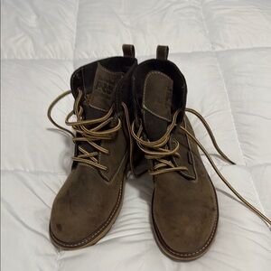 Timberland Brown Ankle-High Boots with Suede Finish